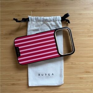 BURGA Red Striped iPhone 17 Pro Max Case (NWT)